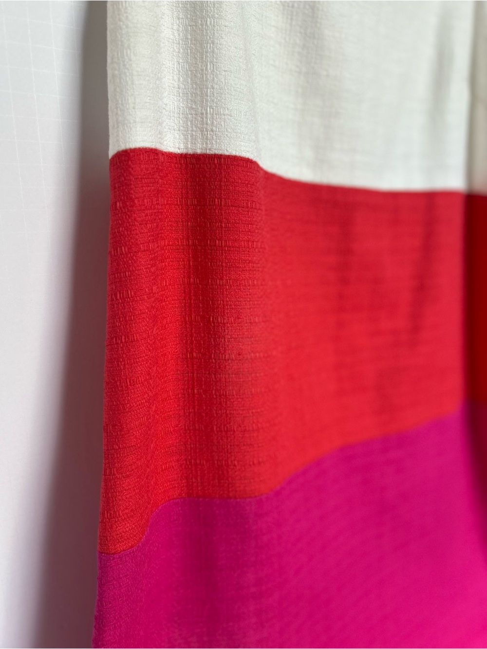 Talbots White, Red, and Pink Textured Dress - Petite - Picture 3 of 9